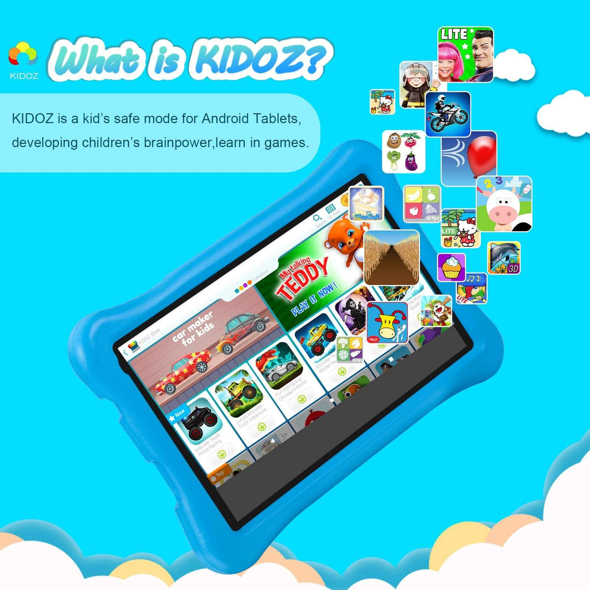 AWOW 7inch Kids Tablets Funtab 701-Blue
